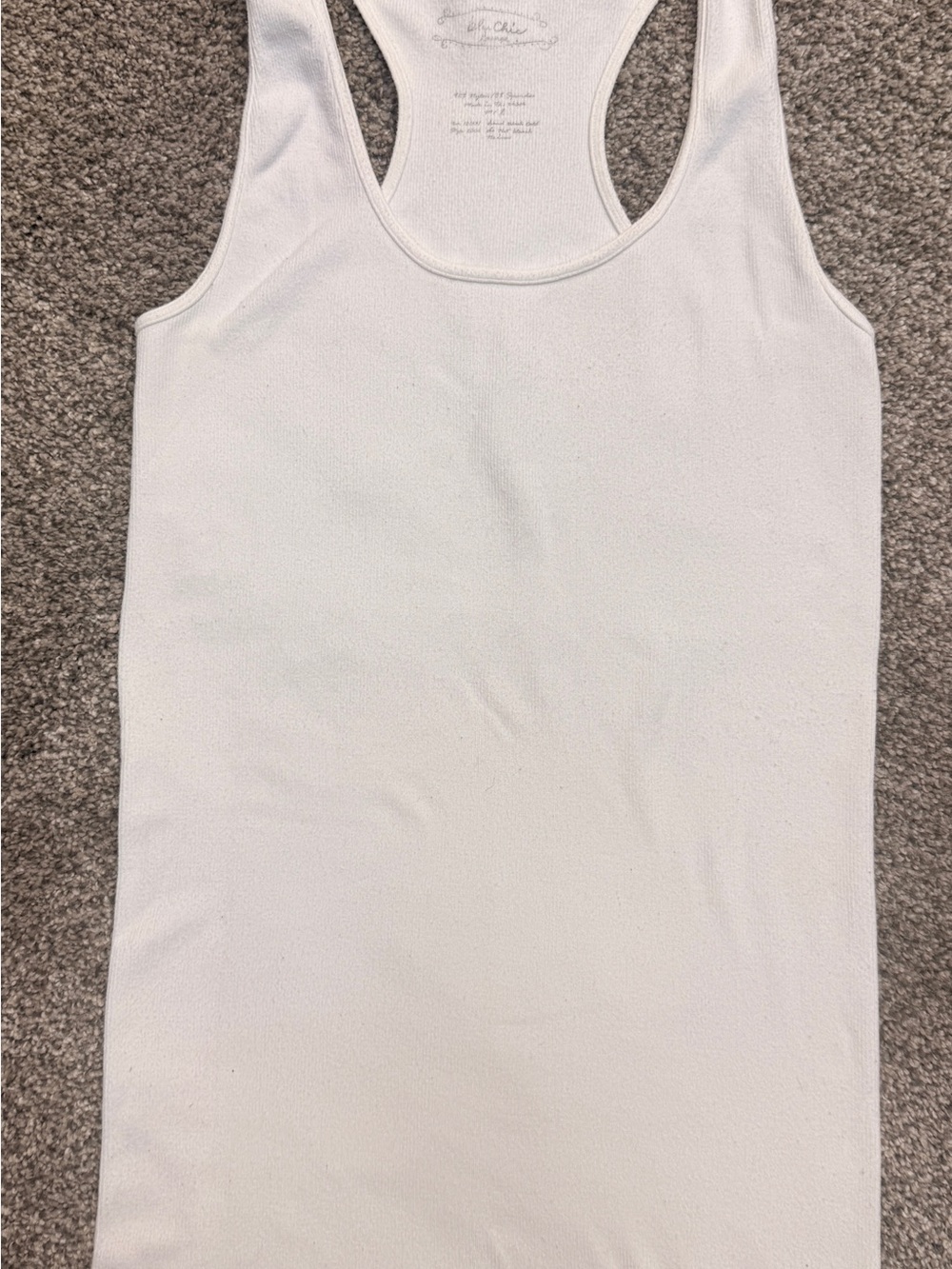 White Racerback Tank Top sz M/L